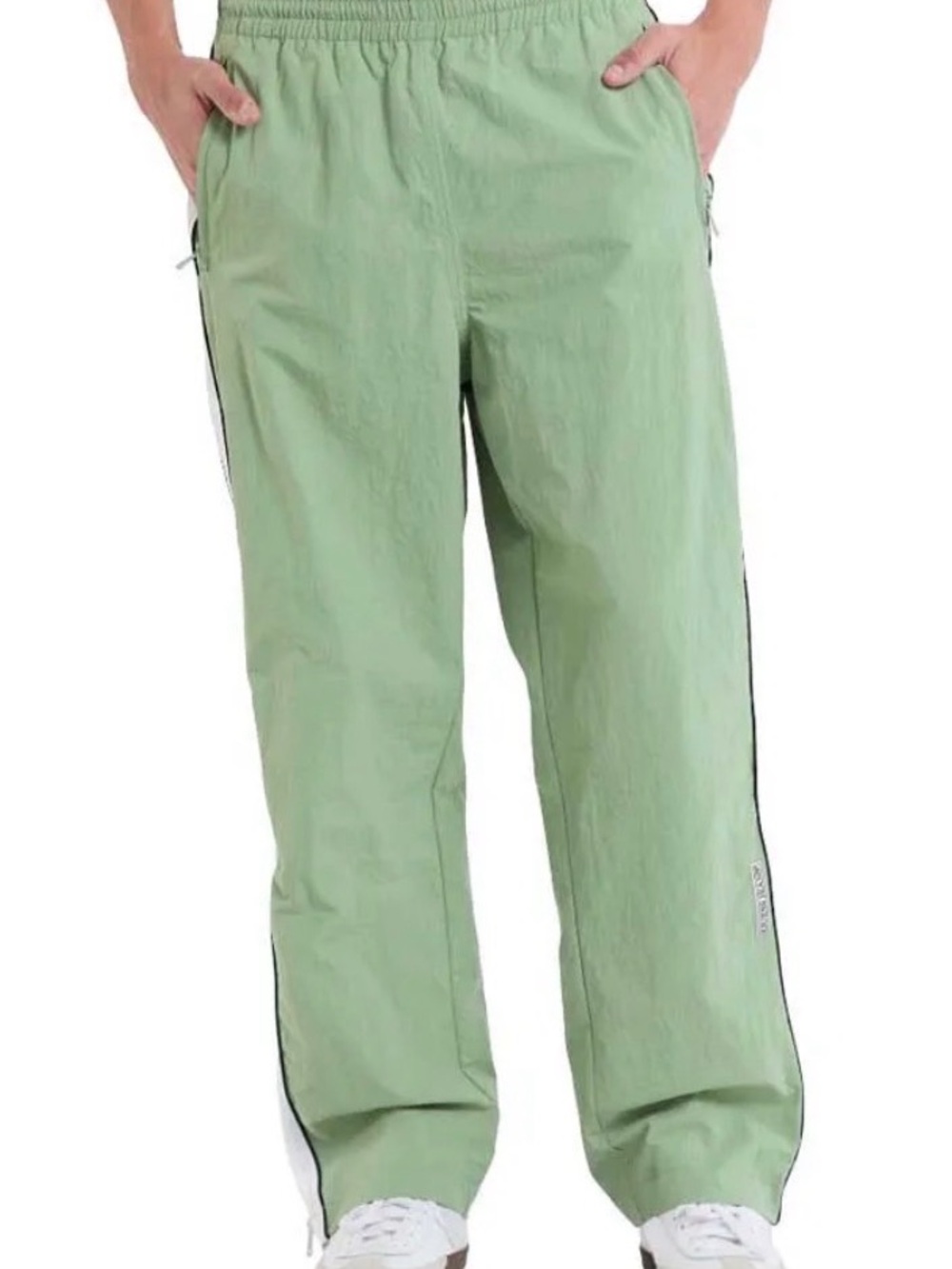 Guess Mint Green Track Pants with Side Stripe